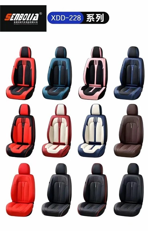 Cojín de asiento de coche de cuero de napa Cojines universales sin costuras todo incluido